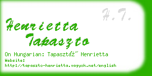 henrietta tapaszto business card